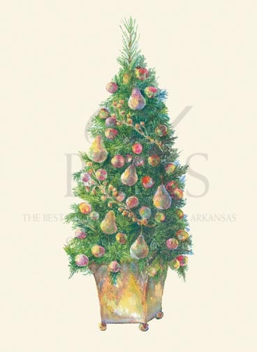 Scotch Pine And Pears Personalized Christmas Cards (Min 50)