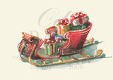 Sleigh Full Personalized Christmas Cards (Min 50)
