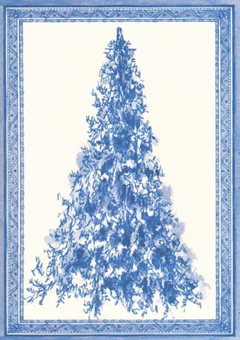 Flow Blue Christmas Personalized Christmas Cards (Min 50)