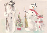 3 Jolly Men Of Snow Personalized Christmas Cards (Min 50)