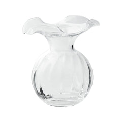Hibiscus Glass Clear Small Fluted Vase