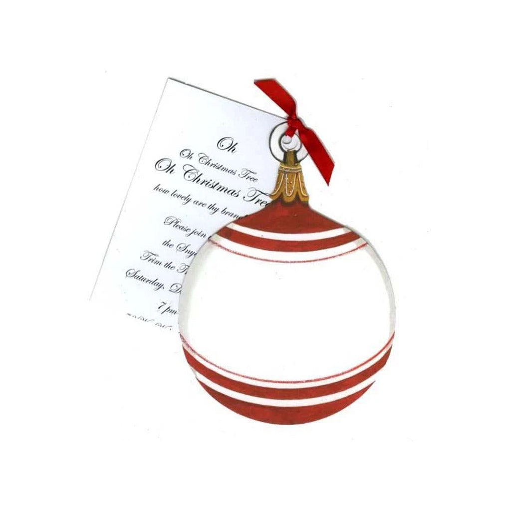 Ornament With Ribbon and Tag Invitation Cards With Glitter (Set Of 60)