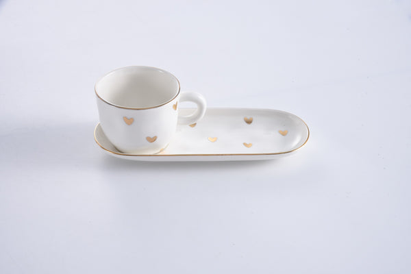 Heart To Heart Espresso Cup And Saucer