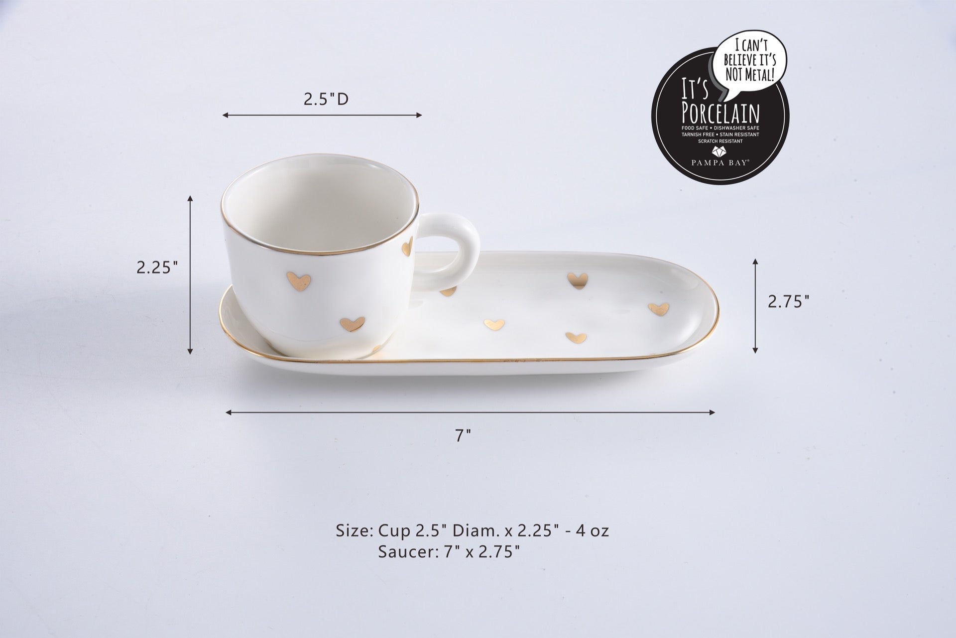 Heart To Heart Espresso Cup And Saucer