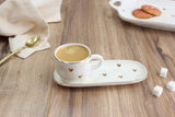 Heart To Heart Espresso Cup And Saucer