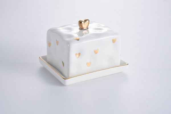 Heart To Heart Covered Butter Dish