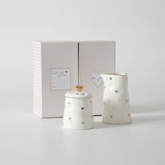 Heart To Heart Sugar Bowl & Creamer Set