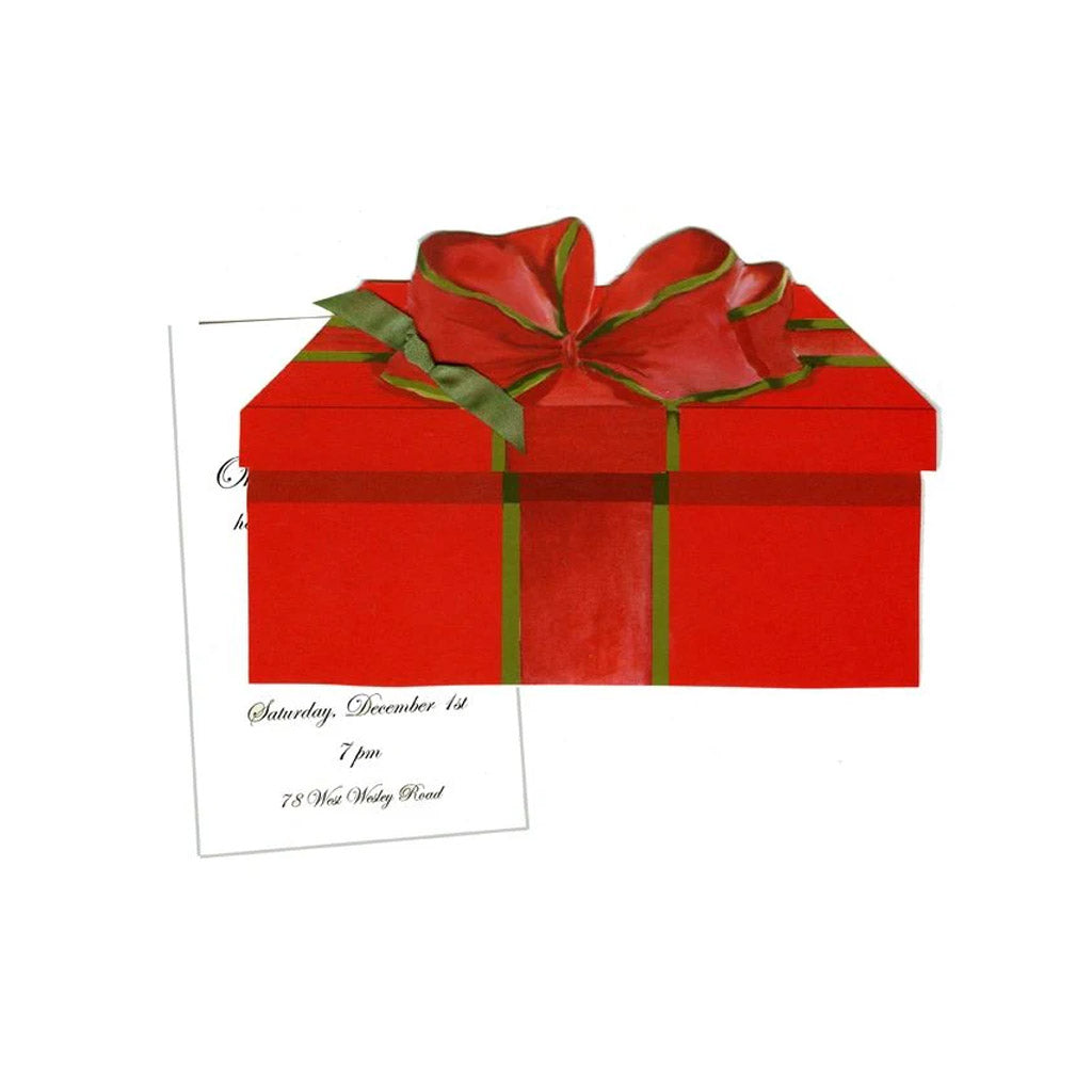 Gift Box With Ribbon and Tag Invitation Cards (Set Of 60)