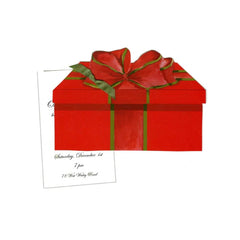 Gift Box With Ribbon and Tag Invitation Cards (Set Of 60)