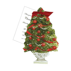 Christmas Tree With Light With Ribbon and Tag Invitation Cards (Set Of 60)