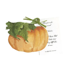 Pumpkin With Ribbon and Tag Invitation Cards (Set Of 60)