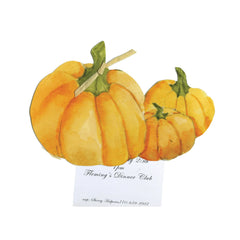Trio of Pumpkins With Ribbon and Tag Invitation Cards (Set Of 60)