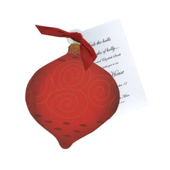 Ornament With Swirls With Ribbon and Tag Invitation Cards (Set Of 60)