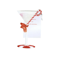 Peppermint Martini With Ribbon and Tag Invitation Cards With Glitter (Set Of 60)