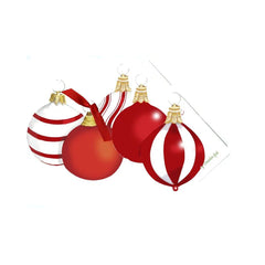Five Ornaments With Ribbon and Tag Invitation Cards (Set Of 60)