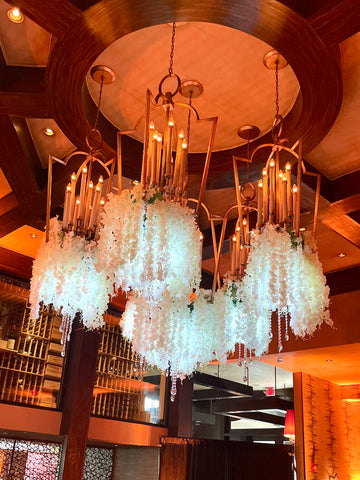 Chandelier Decor W/ Cascading Crystal Rental