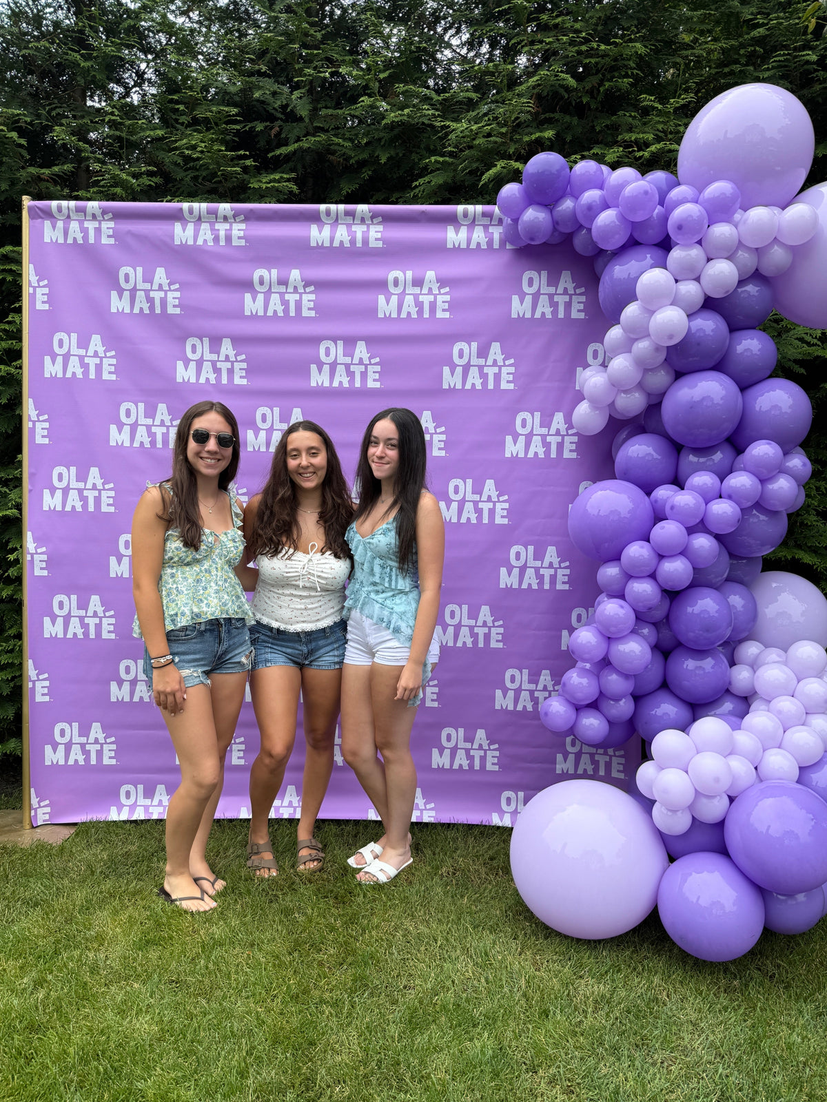 Custom Lavender Step & Repeat Backdrop