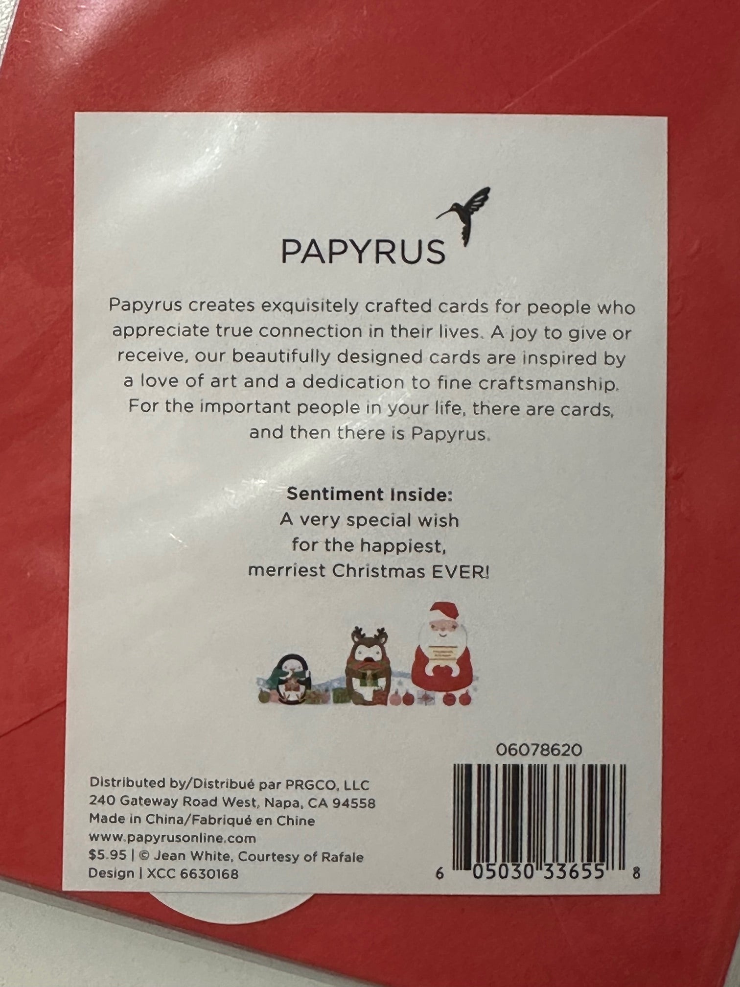 Santa, Reindeer, Penguin Christmas Greeting Card (Limited Quantities)