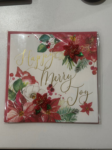 Happy Merry Joy Christmas Greeting Card (Limited Quantities)
