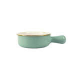 Italian Bakers Small Round Baker With Large Handle, Aqua