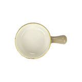 Italian Bakers Small Round Baker With Large Handle, Cappuccino