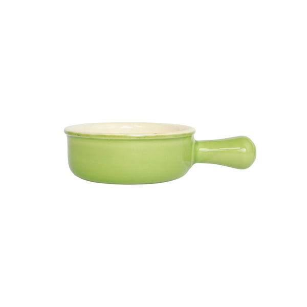 Italian Bakers Small Round Baker With Large Handle, Green