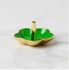 Make It Pop Green Metal Ring Dish