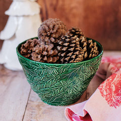 Lastra Holiday Green Figural Small Deep Bowl