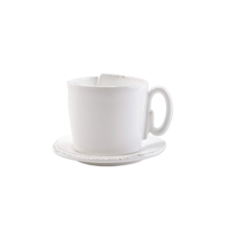 Lastra White Cup And Saucer