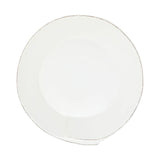 Lastra White Medium Shallow Serving Bowl