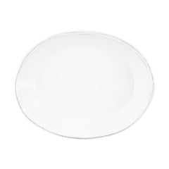 Lastra White Small Oval Baker