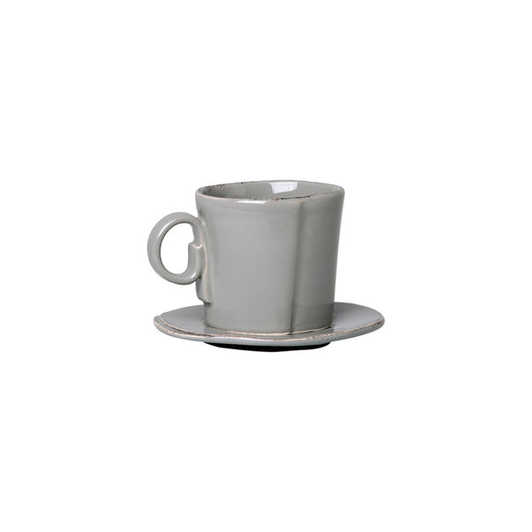 Lastra Espresso Cup & Saucer, Gray