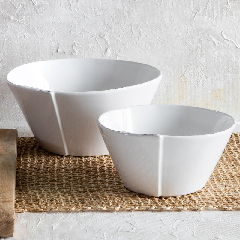 Lastra White 2-piece Serving Bowls Set