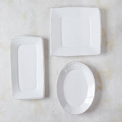 Lastra White 3-piece Serveware Set