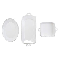 Lastra White 3-piece Hostess Set