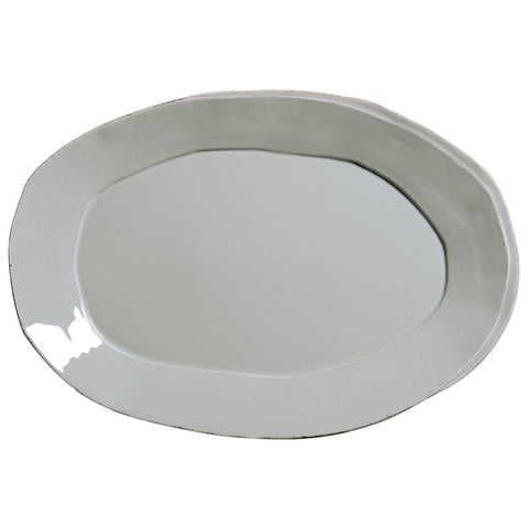 Lastra Oval Platter, Gray