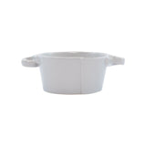 Lastra Small Handled Bowl, Light Gray