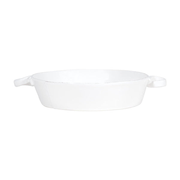 Lastra White Handled Round Baker