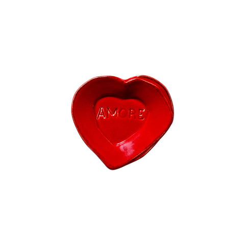 Lastra Red Heart Mini Amore Plate, Red