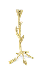 Gold Taper Candle Holder with Branch Design