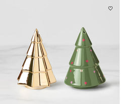 Figural Evergreen Tree Salt And Pepper Set