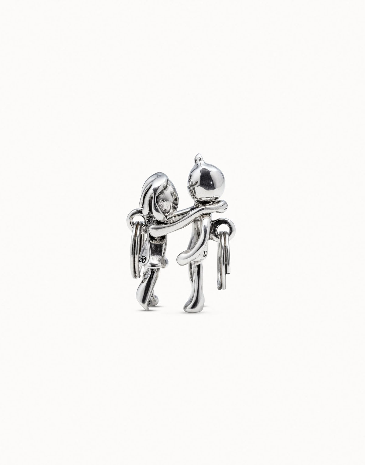 Key Ring In Metal Clad With Sterling Silver