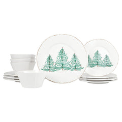 Melamine Lastra Holiday Twelve-piece Place Setting