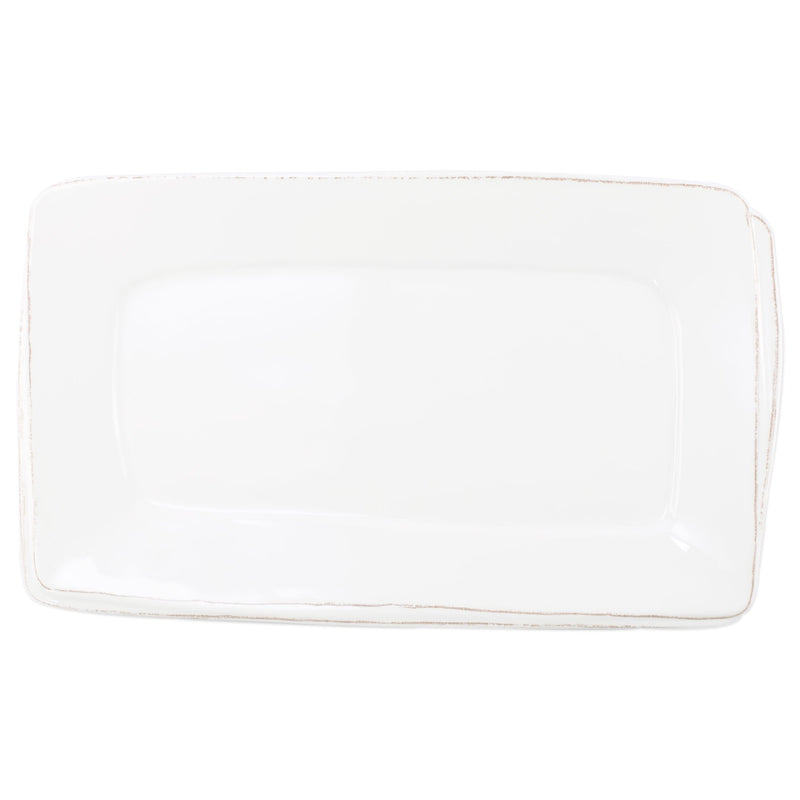 Melamine Lastra White Rectangular Platter