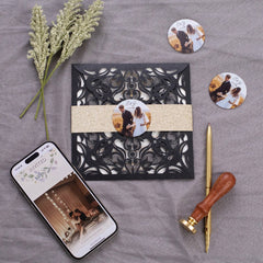Laser Cut Wedding Invitation With NFC