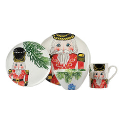 Nutcrackers Red Four-piece Place Setting