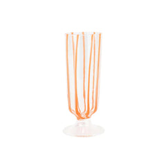 Nuovo Stripe Orange Champagne Glass
