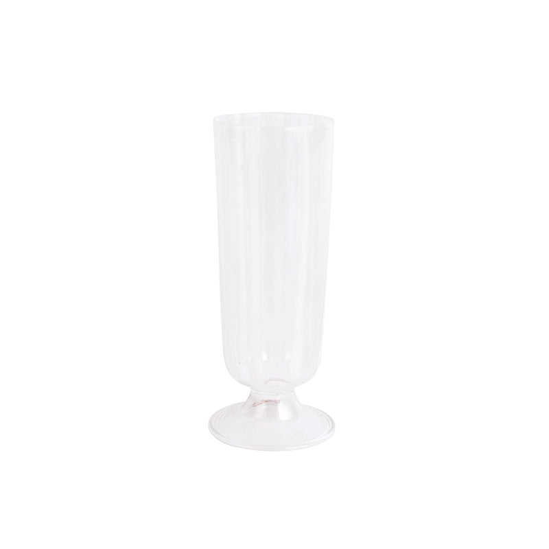 Nuovo Stripe White Champagne Glass