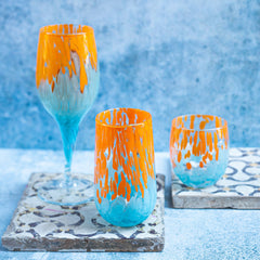 Nuvola Orange And Light Blue Double Old Fashioned