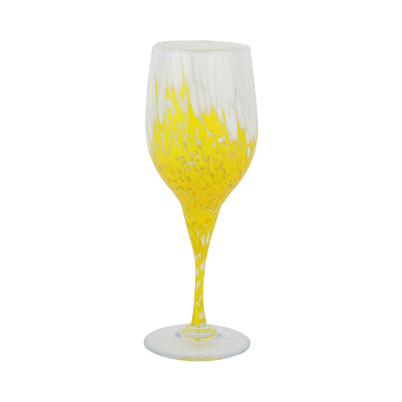 Nuvola White And Yellow Wine Glass